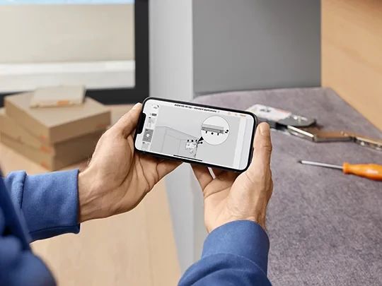 AVENTOS HK-S beépítése az app segítségével