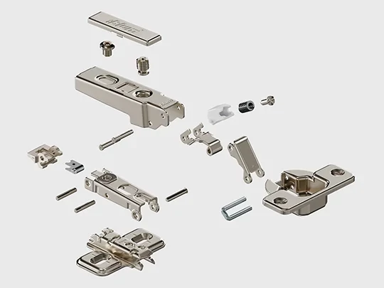 A Blum CLIP top pánt számos alkatrészből áll össze