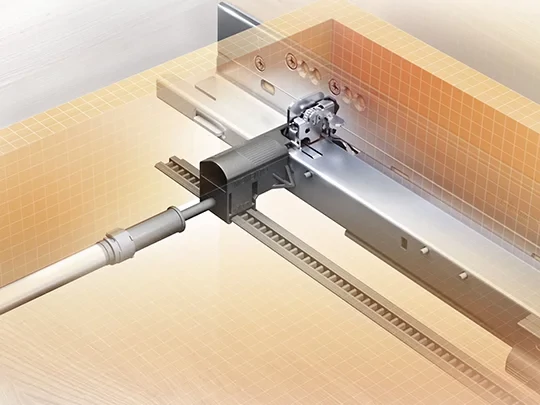 A Blum MOVENTO oldalstabilizáló szerelése