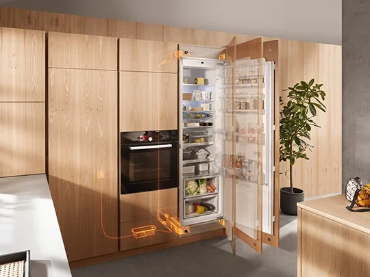 Beépített hűtőszekrényekhez is alkalmazható