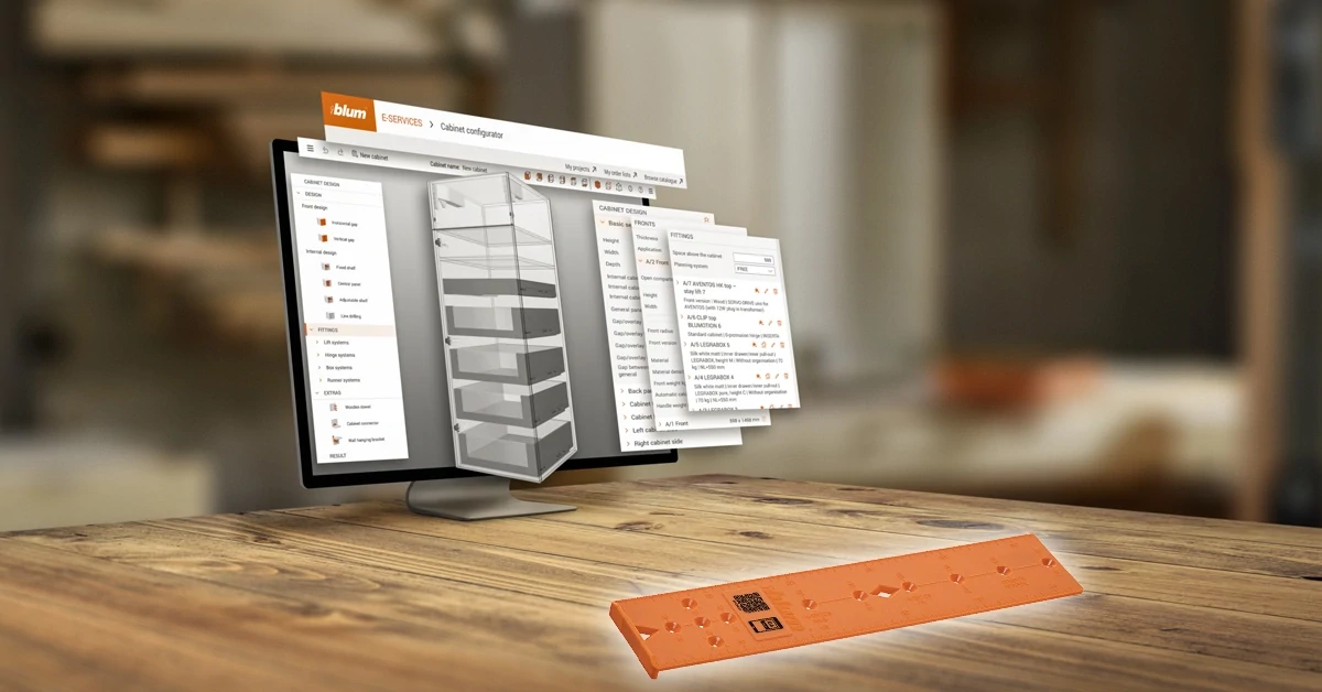 ajándék Blum vonalzó E-SERVICES regisztrációhoz