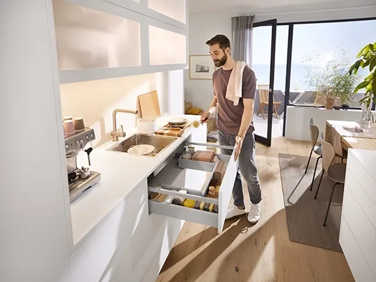 Blum Tandembox mosogató alatti fiók a konyhában