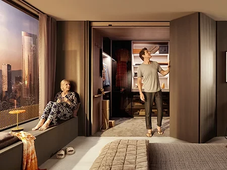 A REVEGO alkalmazása öltöző-szobák elrejtéséhez