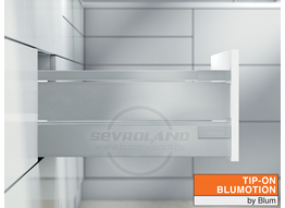Blum TANDEMBOX Antaro D TIP-ON BLUMOTION világosszürke fiók fémoldallal